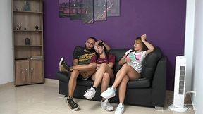 Latina Blowjob Creampie with Friend's Hubby