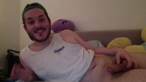 Cute Hairy American Strokes His Horny Dick!