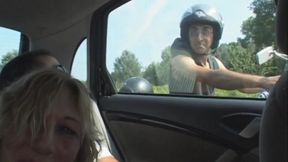 Milf brought in the woods and fucked by a bunch of dirty pigs