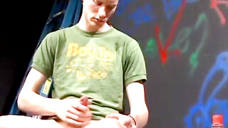 Kaos Casper strokes his massive dick immensely fast as he gets closer to cumming