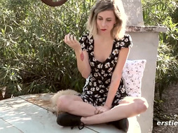Ersties - Solo Girl Plays With Herself Outside