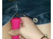 Pussy can't wait to get home.. starts early while driving
