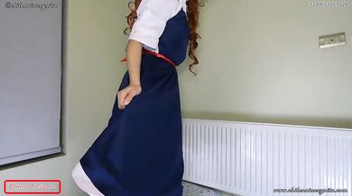 Geek crush in lace moans big for dildo as redhead wife rides dress long