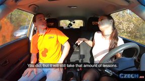 Czech babe goes wild with sloppy blowjob and doggystyle