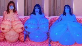 Blueberry Inflation and Bursting - Real Time Breast and Belly Water Inflation