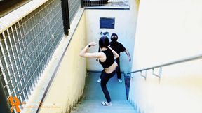 Debby casual jeans flip flops selfdefense + previews from her next videos