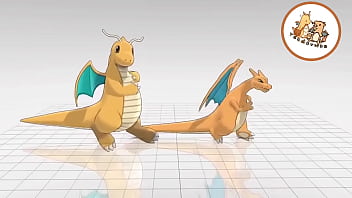 The Same Charizard &amp_ Dragonite Video Dancing With Differents Songs