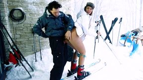 Russian teen Nikki Dream being on the skies getting dogged