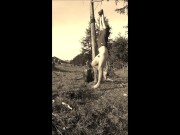 Andy's funny Gymnastics in hanging November 2023 pried open Thighs in the Air