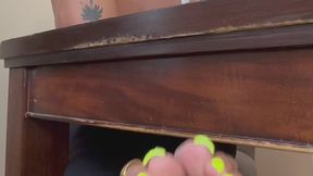 Candid Foot Tease While You Clean