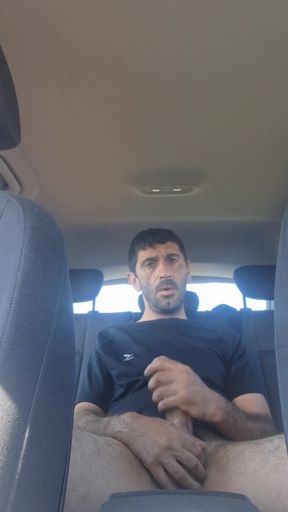 Mature men masturbating naked in the car'   Clip 1