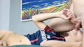 ”Amazing ladyboy Lee sucked big hard meat after posing in perfect jersey”