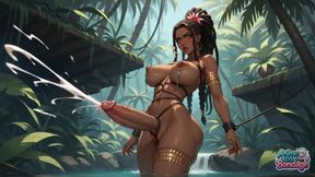 Experience the Horniest Bondage Escapade with the Sexy, White-haired Goddess and Her Triple-cock Penetration of the