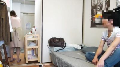 Guy Takes Sexual Advantages Of Hot Japanese Mature Maids Paid To Clean His Room Asian Porn