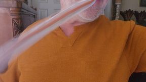 stuffguy #11 was going to simply jerk off but then decided to take a piss and use the catheter to get off.