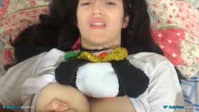 She in her doll costume wants to be fucked