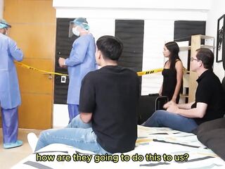 PART1: MY STEPSISTER CATCHES ME MASTURBATING WHILST WE ARE LOCKED IN A HOTEL ROOM
