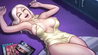 Watch this classy blonde MILF strip down and get wild at a party with high fps