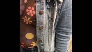 Changing in public into see through top in public