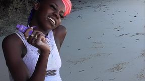 Ebony Pearl Beach Foot Worship!