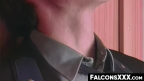 FalconsXXX.com - Train employee Eugen steals a moment to jerk his horny cock