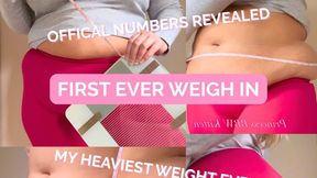 My FIRST EVER Official Weigh-In & Measurement Video!