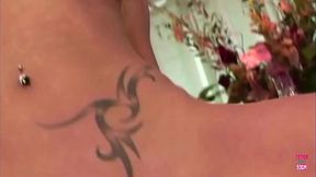 His blonde lover was extremely naughty so he whipped her before fucking her tight pussy