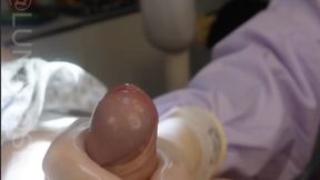 10 min BG POV Watch Nurse Luna up close give her patient a hand job milking for a sperm sample! Wearing my 5 5 Biogel Surgical Latex Gloves, reusable surgical gown. Watch me drain my patient balls