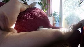 Andreas jerks off in women's socks and grandma's shoes