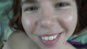 ”Alina West super petite & tight rides dick reverse cowgirl before taking a creampie”