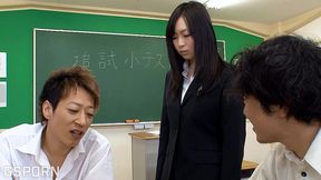 jav gangbang in the school fucking a sexy japanese teacher milf