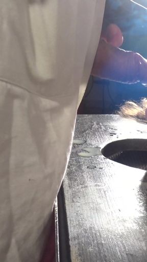 Thrilling moment from &quot;Facefucked in Pillory by cock and a Bad Dragon - Little Sunshine MILF&quot;