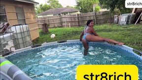 girl next door fuck around and find out this what happens when you got a pool in the hood