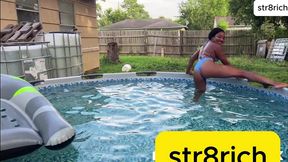 girl next door fuck around and find out this what happens when you got a pool in the hood