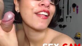 I cum on my lustful wifey's face