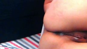 Redhead Oils Big Natural Tits and Shows Ass