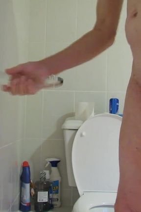 Riding 9 Inch Glass Cock Close up Side View