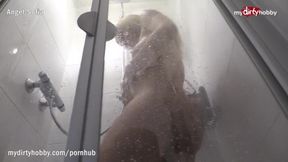 MyDirtyHobby - stepbrother caught on stepsister while showering