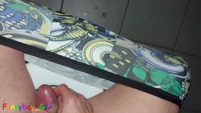 POV: Sitting, Peeing and Jerk off on the Toilet at Work, and a Large Cumshot Into the Bowl