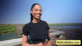 Hot ebony girl rubs her shaved wet pussy&#x1F32E;&#xFE0F; in the car &mdash;  seducing her friend - Eden West &mdash;  Charles Dera