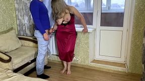Old housewife with a flexible body and large breasts gave head and got ass&#x1F351;-fucked