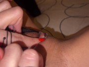 Relaxing masturbation in the bedroom. Powerful female orgasm.