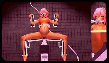 Yae Miko Machine Bondage: Double Penetration & Cumflation video compilation