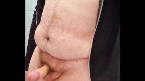 Chubby Guy Edging In Public Toilet