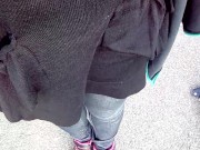 Pee on public sidewalk