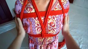 Sofi tied to a chair with red ropes_POV_Samui23-09