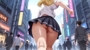 All kinds of lewd exposure walking on the streets