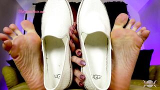 White Sweaty Slip-on Toes Worship Free Preview