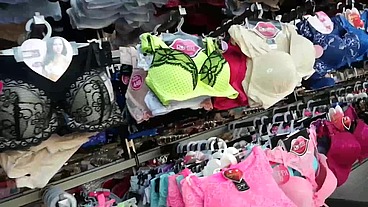 Shopping and Wet Panties in Public Store 4K