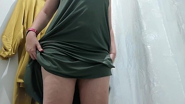 Shopping and Wet Panties in Public Store 4K
